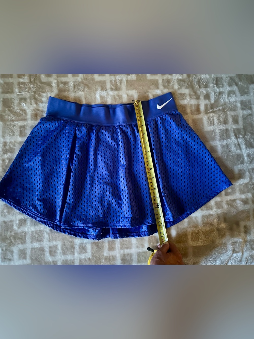 Nike Royal Blue Mesh Skater Tennis Skort with Swoosh - Picture 3 of 5